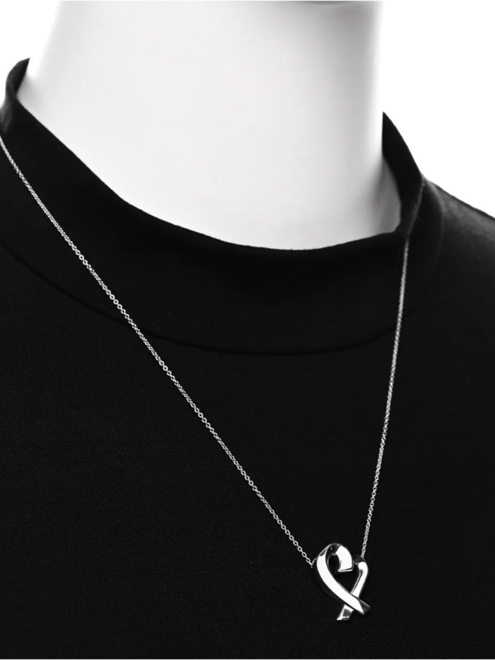 Tiffany & Co. Paloma Picasso Loving Heart Pendant Necklace 18” - Silver 925